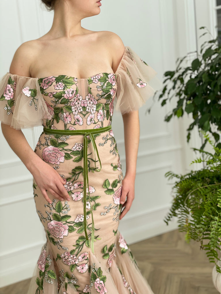 Peony Lotus Gown | Teuta Matoshi